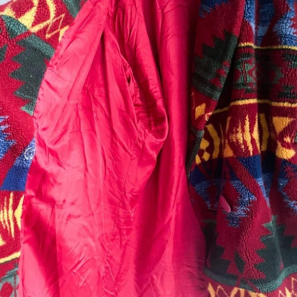 Colorful Geometric Teddy Jacket - Picture 7 of 10
